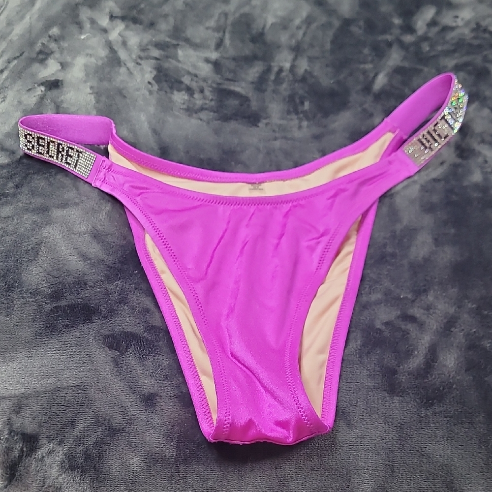 Victoria's Secret Pink Bikini Bottom with Rhinestone Detail